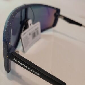 Panama Jack Shield Sunglasses Blue Splatter Mirrored Lens Sporty SS12 New with